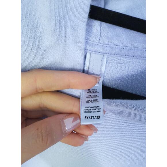 SKIMS Boyfriend Fleece Hoodie Sweatshirt 3X Oversized Cozy Zen Blue Cozy Lounge - Picture 3 of 7